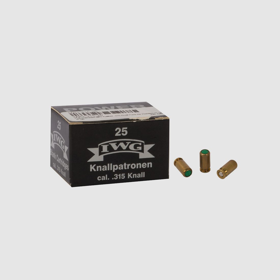 Platzpatronen IWG Kaliber .315 Knall Pack fĂĽr Pistolen 25 StĂĽck (P18)
