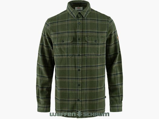 Fjällräven Hemd Övik Heavy Flannel Deep Forest - Dark Navy