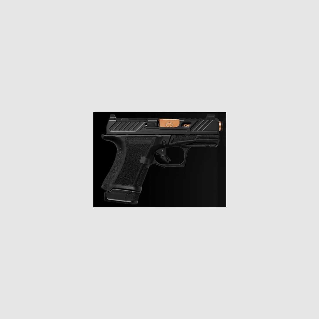 Shadow System CR920 9mm Blk Frame Elite Slide OR Blk Spiral canna Bronze SS Rod Grn Tritium, immagine 1 di 3