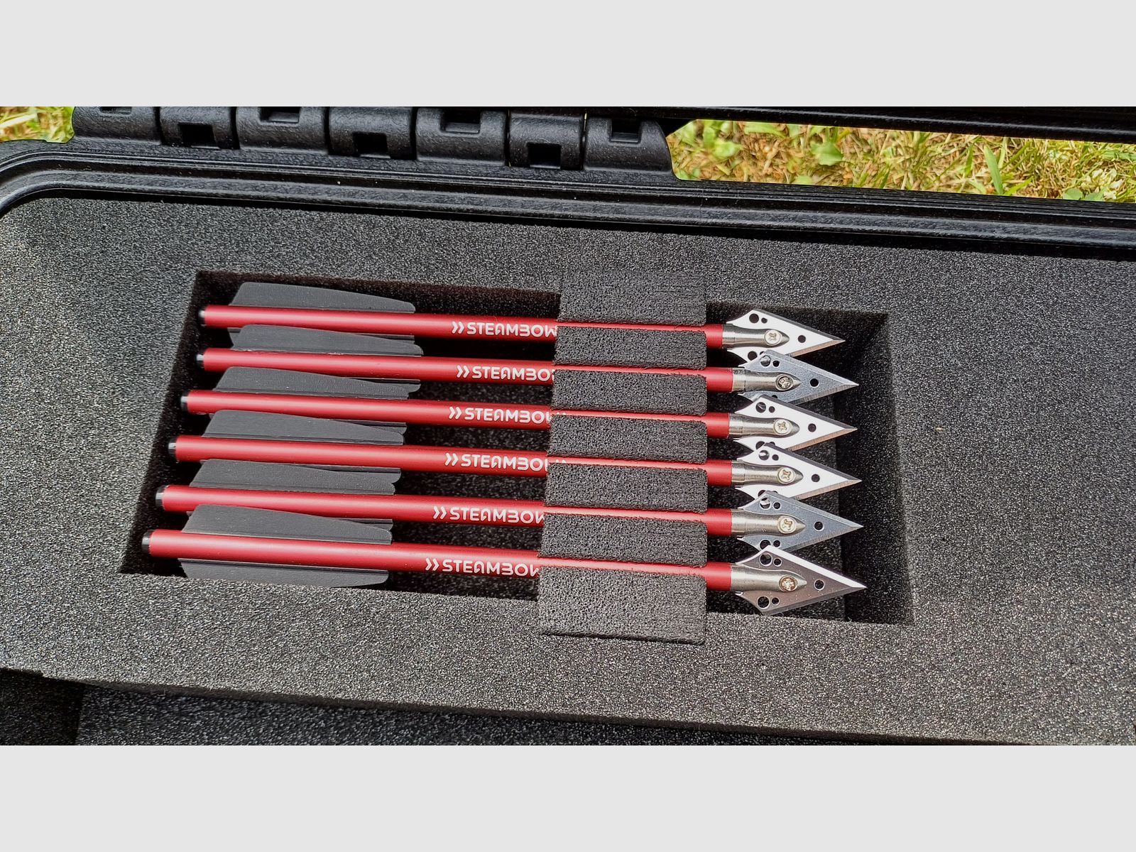 Steambow Stinger AR6 Special Edition Koffer mit Jagdbolzen 