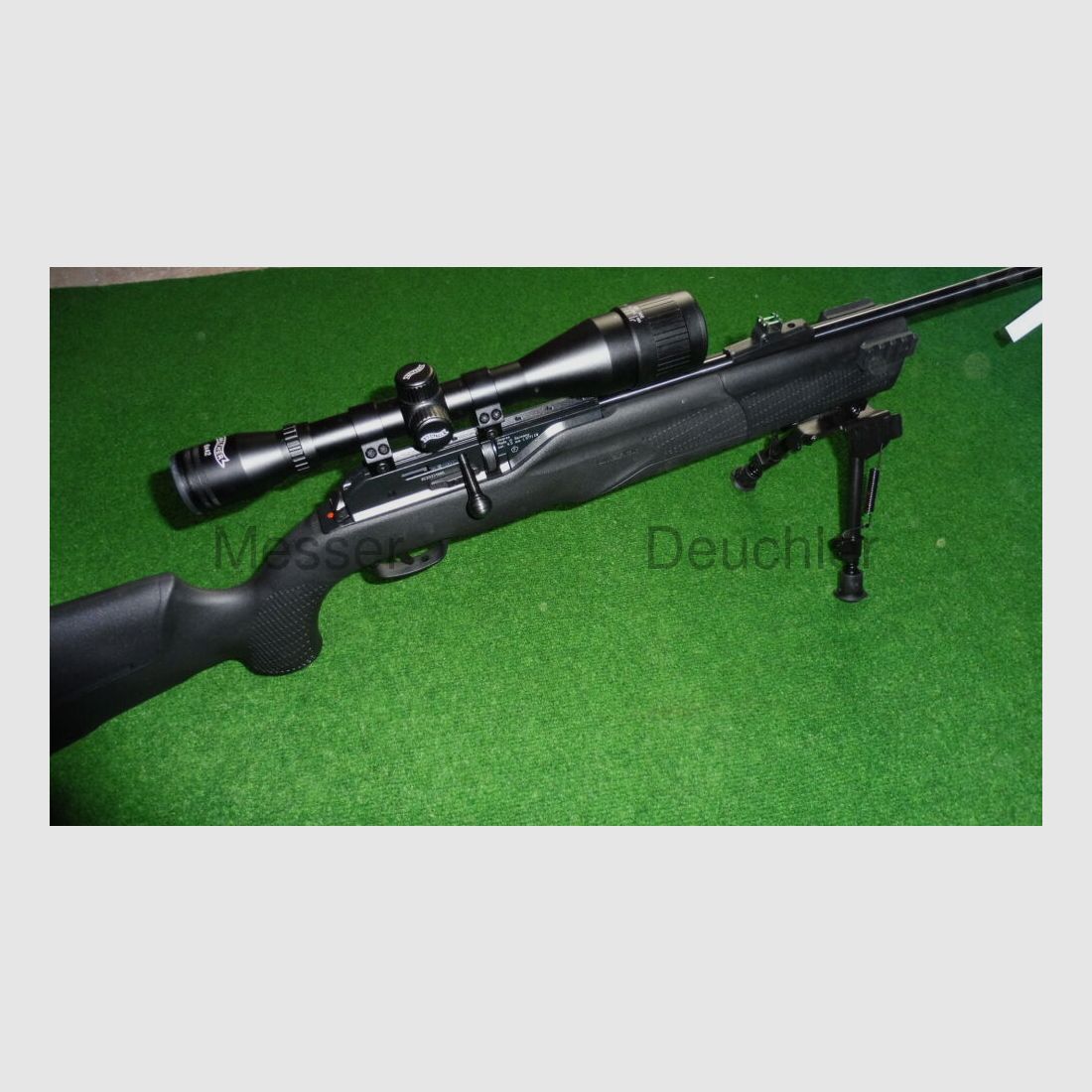 Umarex CO2 Luftgewehr montiert mit ZFR 6x42 Schalldämpfer Zweibein 850 m2 Kit