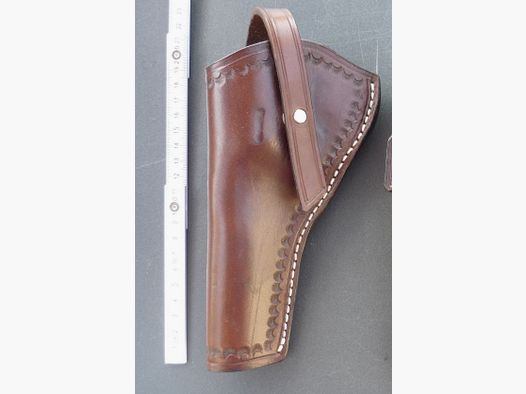 HKDesign Holster  Art. Nr.  002 : Einfachholster mit Sicherheitsriemen   -  für:  S&W Victory"38  -  für Linkshänder