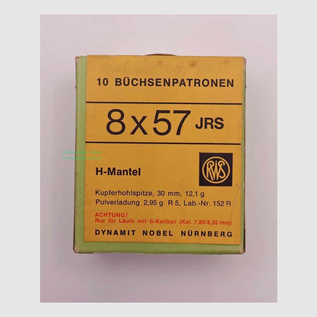 RWS (WZd.Fa.Rottweil) Büchsenpatronen 8x57JRS