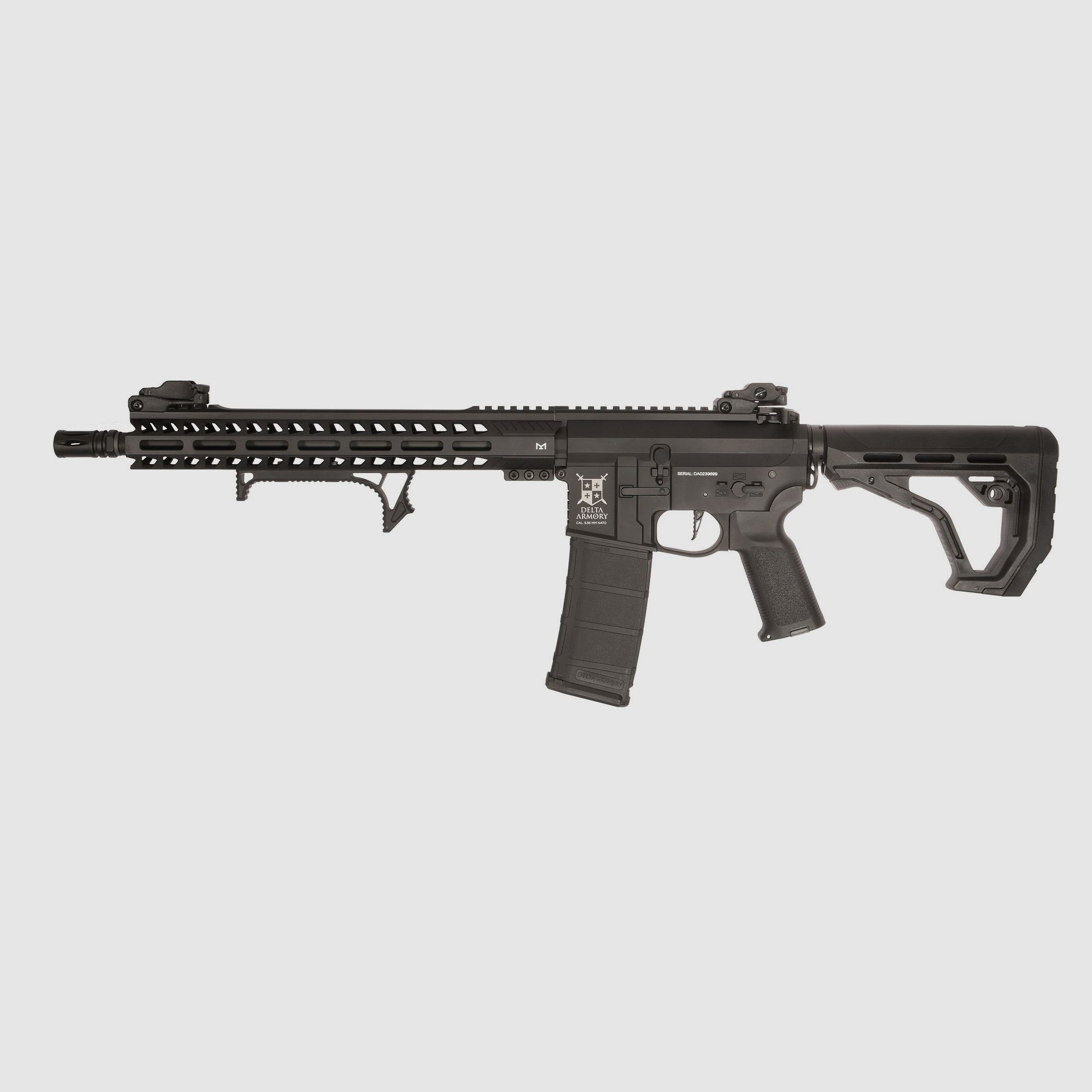 AR15 M-Lok Long ALPHA EAGLE ETU Schwarz AEG Softair Gewehr max. 0,5J | Delta Armory