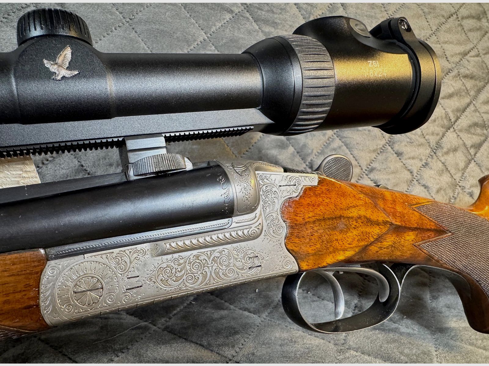 Doble rifle Hambrusch Ferlach 9,3x74R Swarovski Z6i TOP!