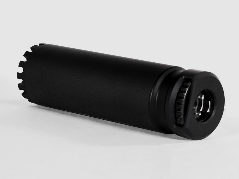 B&T SQD Compact, RBS Schalldämpfer Schwarz, Eloxiert