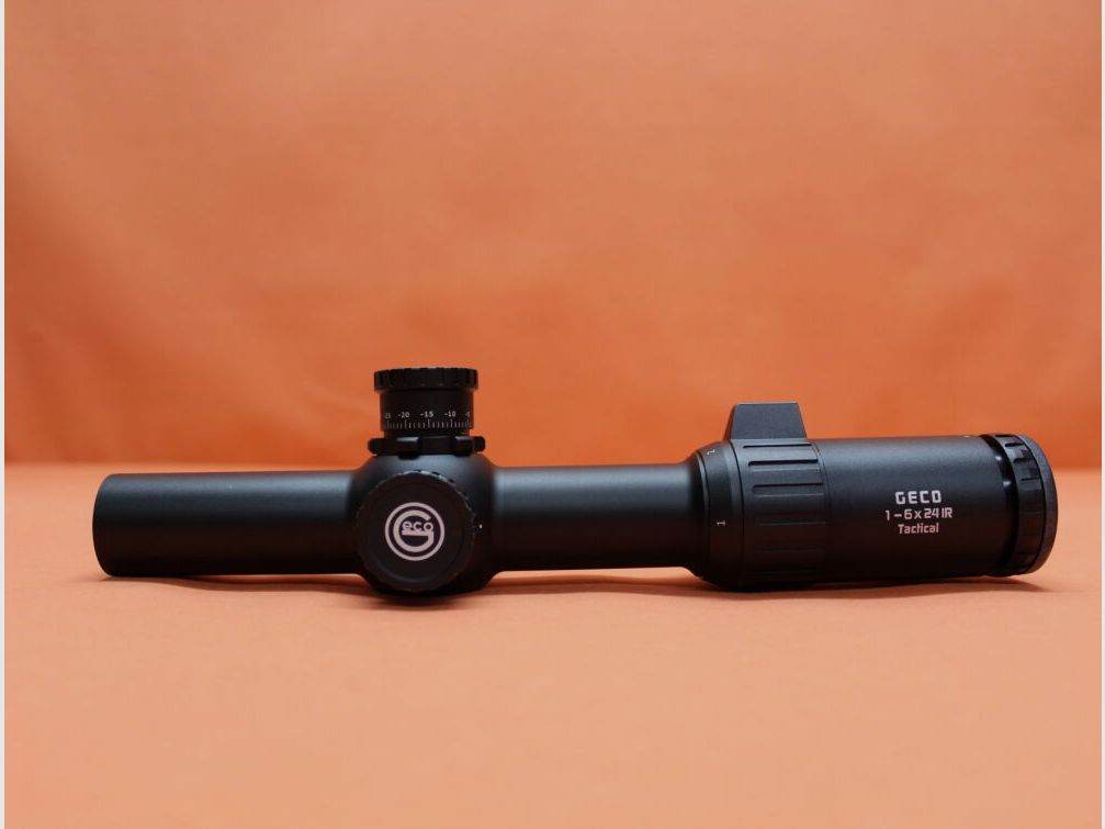 GECO Geco Zielfernrohr 1-6x24 IR TT Tactical, GCDT Leuchtabsehen (2.BE) Circle-Dot für IPSC/ Dynamic usw.