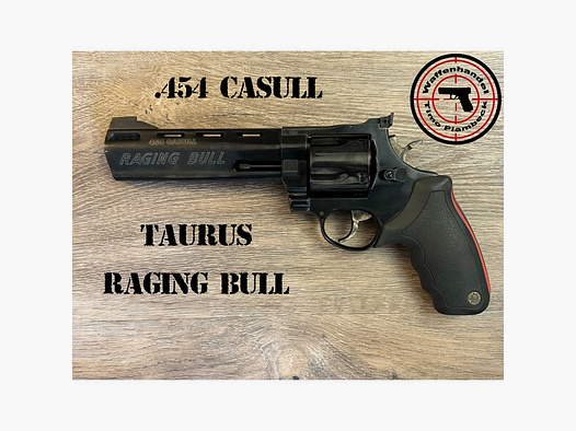 Revolver  Taurus  Raging Bull  in schwarz  im Kaliber .454Casull