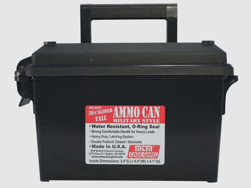 MTM ammunition box Tall AC30T-40 black for 30 caliber military style