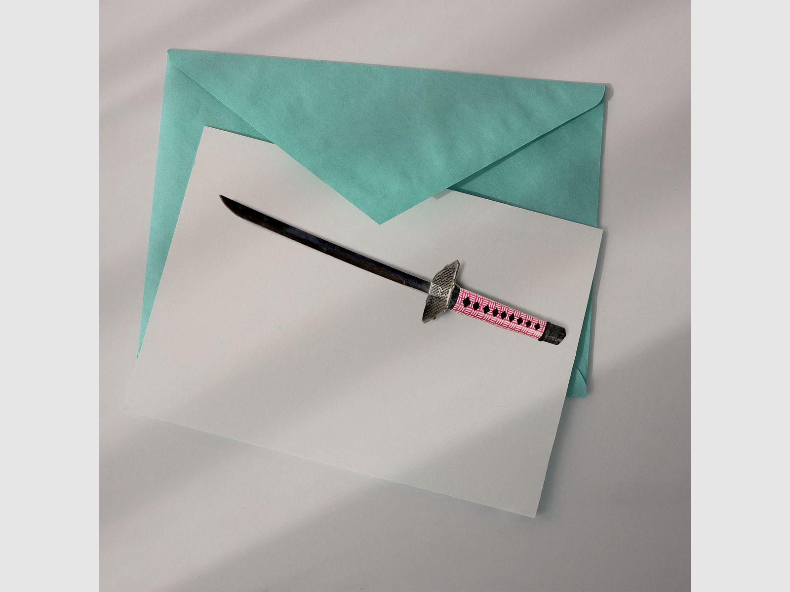 Katana mit Scheide und Ständer - Brieföffnerversion | 93231