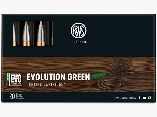 RWS .308Win. EVO Green 9,0g Bleifreie Büchsenpatronen