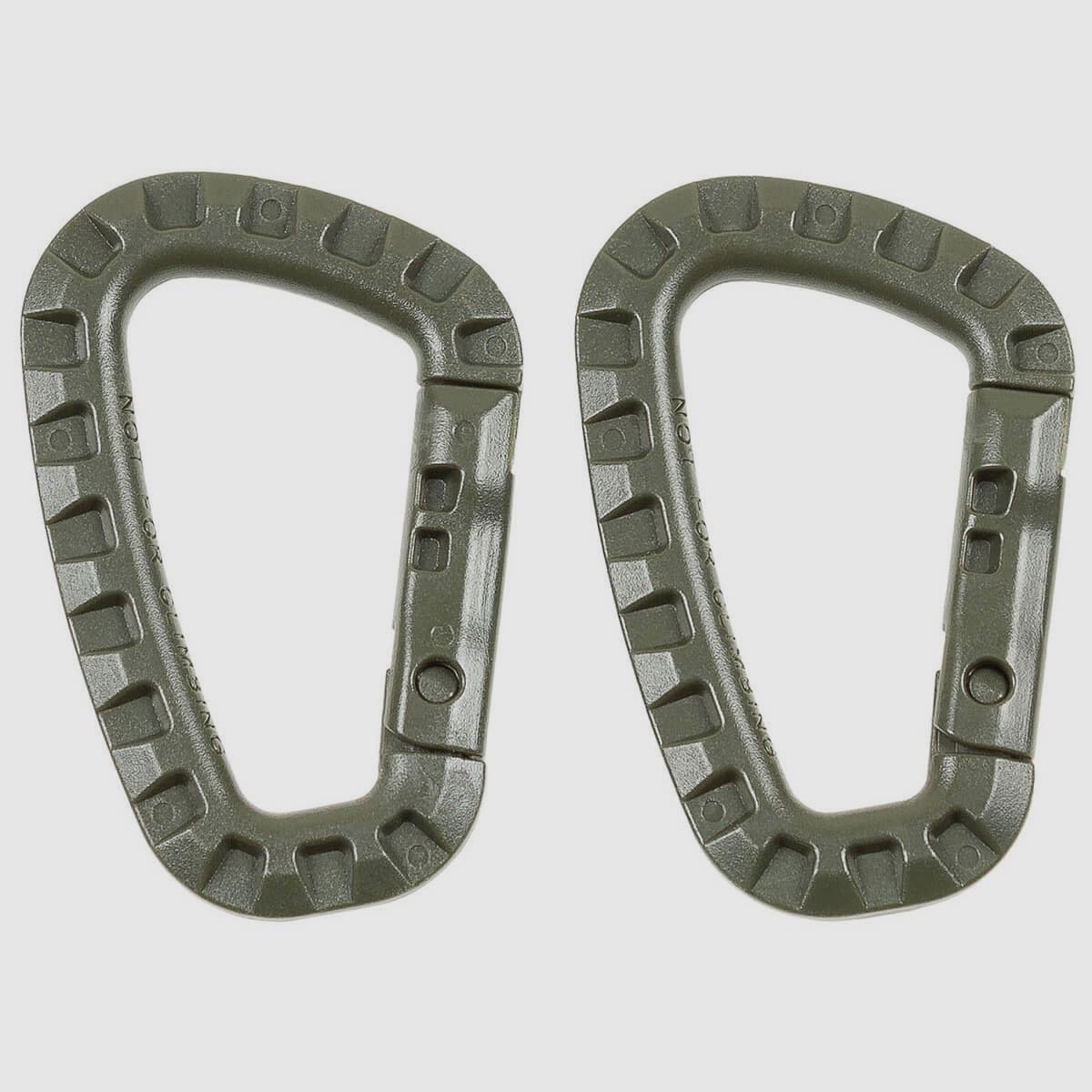 MFH Carabiner Plastic, 2-Pack - Olive