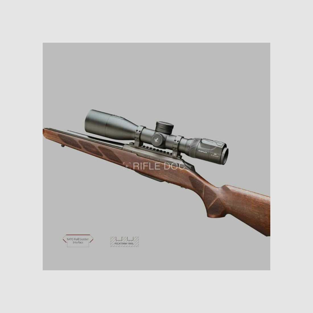 Rifle Doc Picatinny Weaver STAHL Riel para TIKKA T3