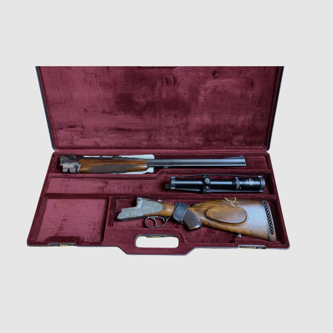 Double rifle Merkel 8x75RS with 2x Schmidt & Bender scopes