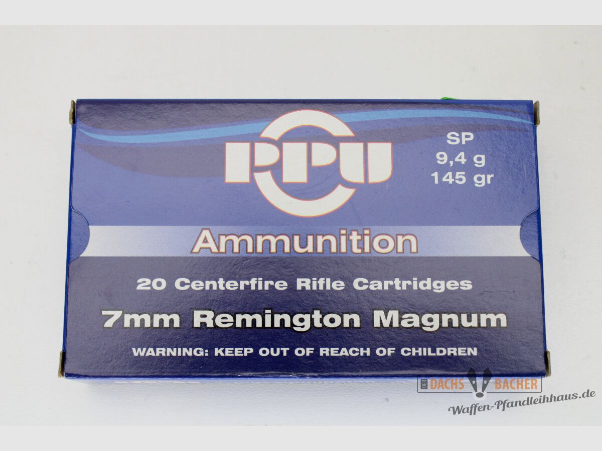 PPU Privi Partizan 7mm Remington Magnum 9,4g/145gr SP Teilmantel 20 Schuß