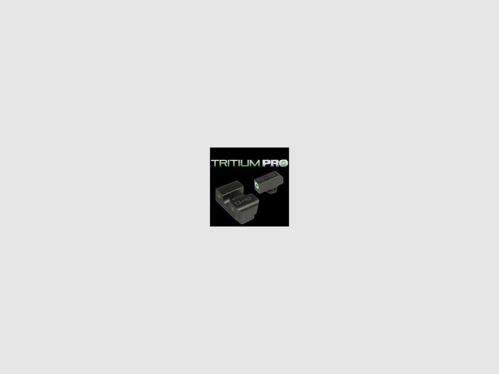 TRUGLO SET VISIERPUNKTE TRITIUM PRO SIGHT GLOCK WEISSES EINSATZ NIEDRIGPROFIL