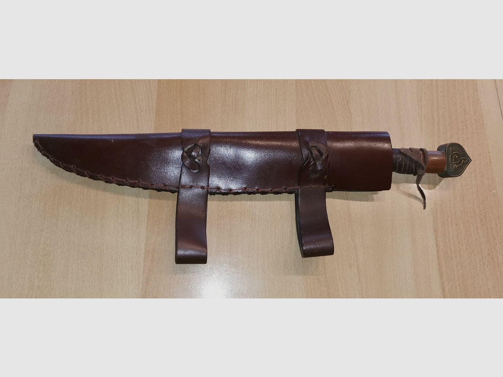 (FIXED PRICE - SHIPPING GERMANY INCLUDED IN PRICE) Skramasax/Saxon Sax Knife with Sheath