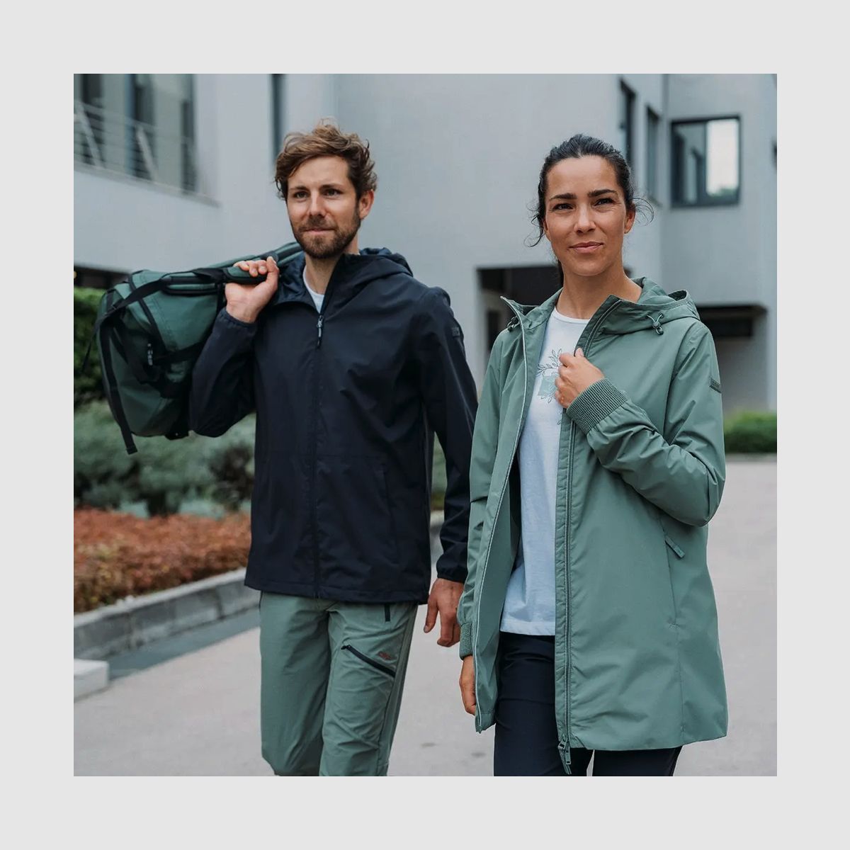 CMP Herren Jacke aus zwei Lagen Stretchgewebe Anthrazit