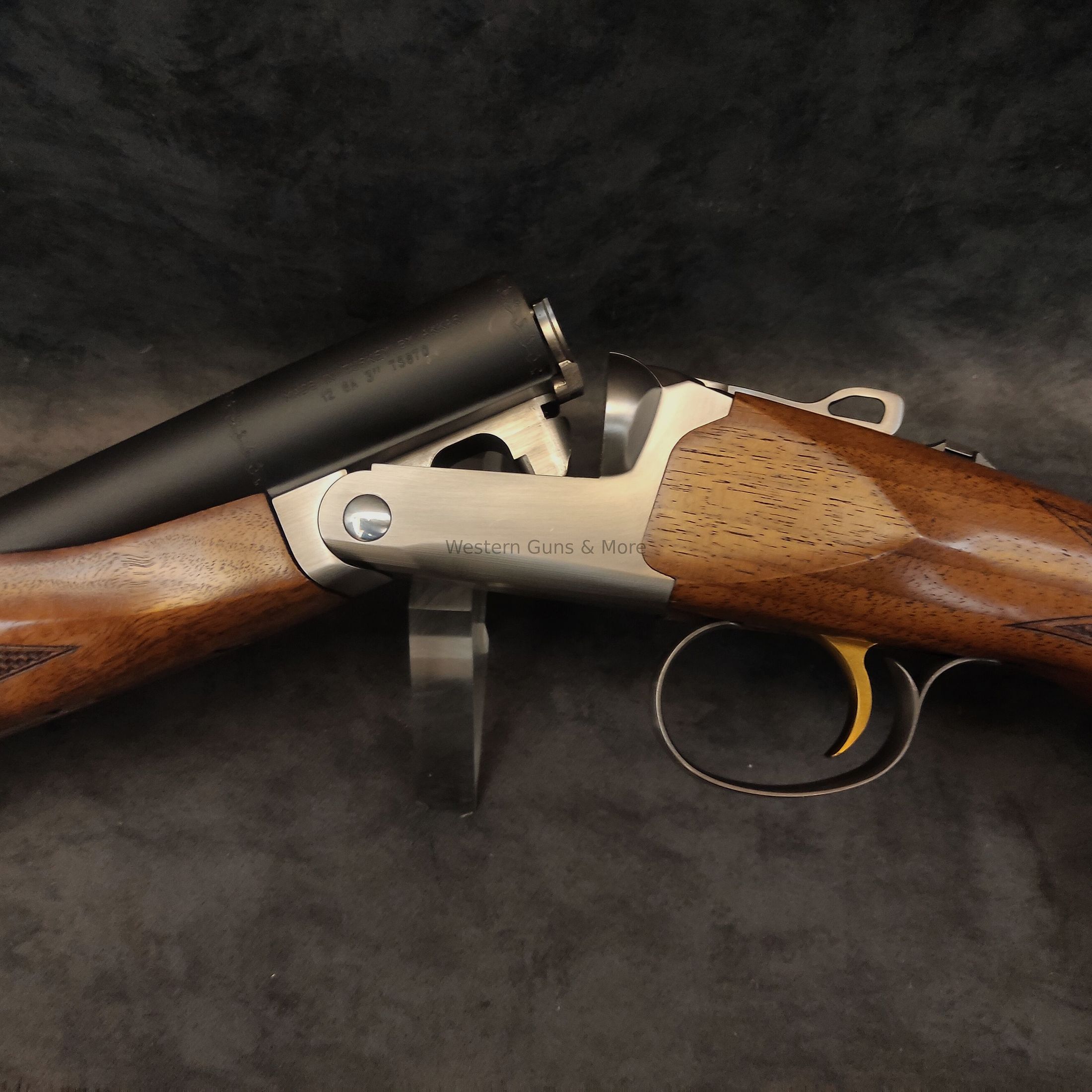 AKKAR Dwulufowa strzelba AKKAR Churchill 512 srebrna kal. 12/76 "Coachgun"