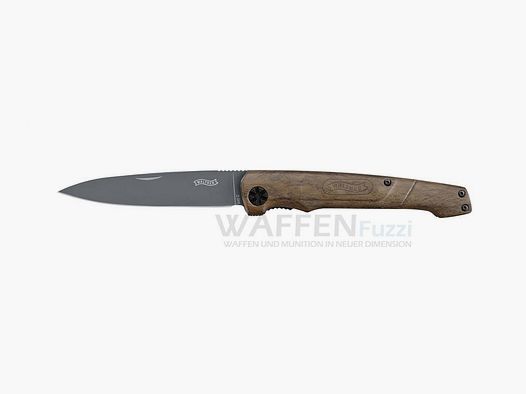 Cuchillo de bolsillo BWK 1 de acero 440C con funda de cuero
