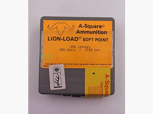 A-Square Ammunition Büchsenpatronen .404Jeffery(.404Rim/10,75x73)