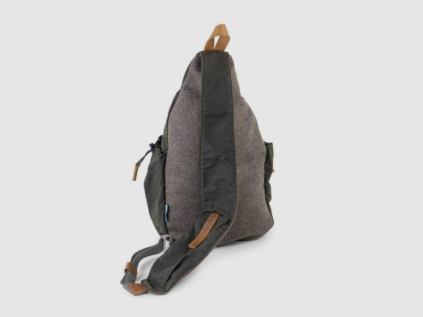 STEINKAUZ Schultertasche „Querkopf“, Wax Cotton, Oliv, Bild 2 von 6