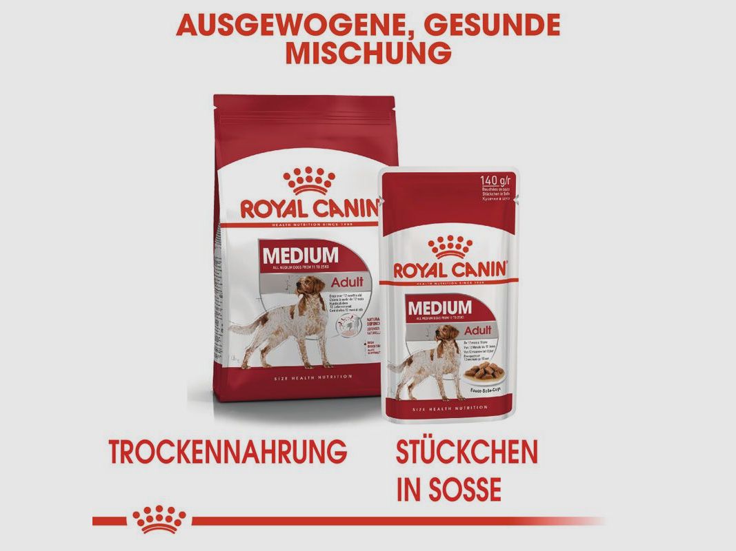 ROYAL CANIN Mittelgroße Hunde Nassfutter Medium Adult 10x140 g