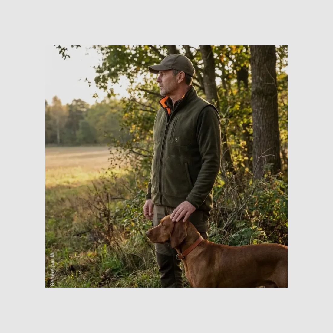 Wende-Fleeceweste Deerhunter Gamekeeper orange grün, Bild 7 von 14