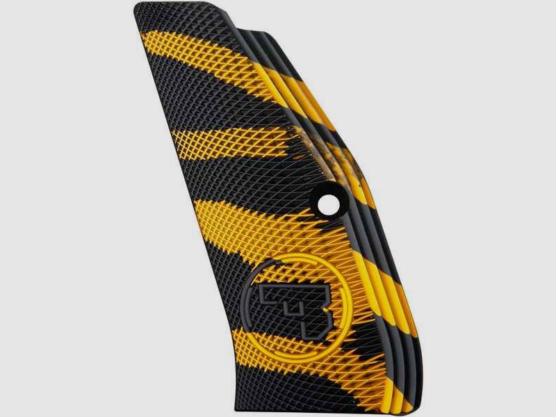Griffschalen Alu schwarz/gelb SP-01 lang