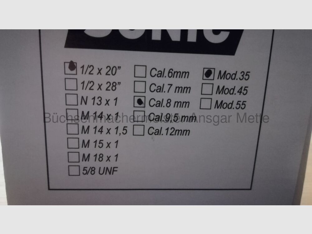 Sonic Mod. 35 MAX 8, Gewinde 1/2"x 20	 Mod. 35 MAX 8