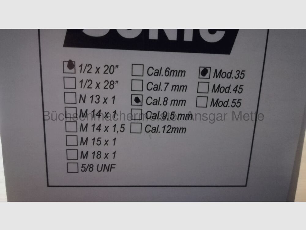 Sonic Mod. 35 MAX 8, thread 1/2"x 20 Mod. 35 MAX 8