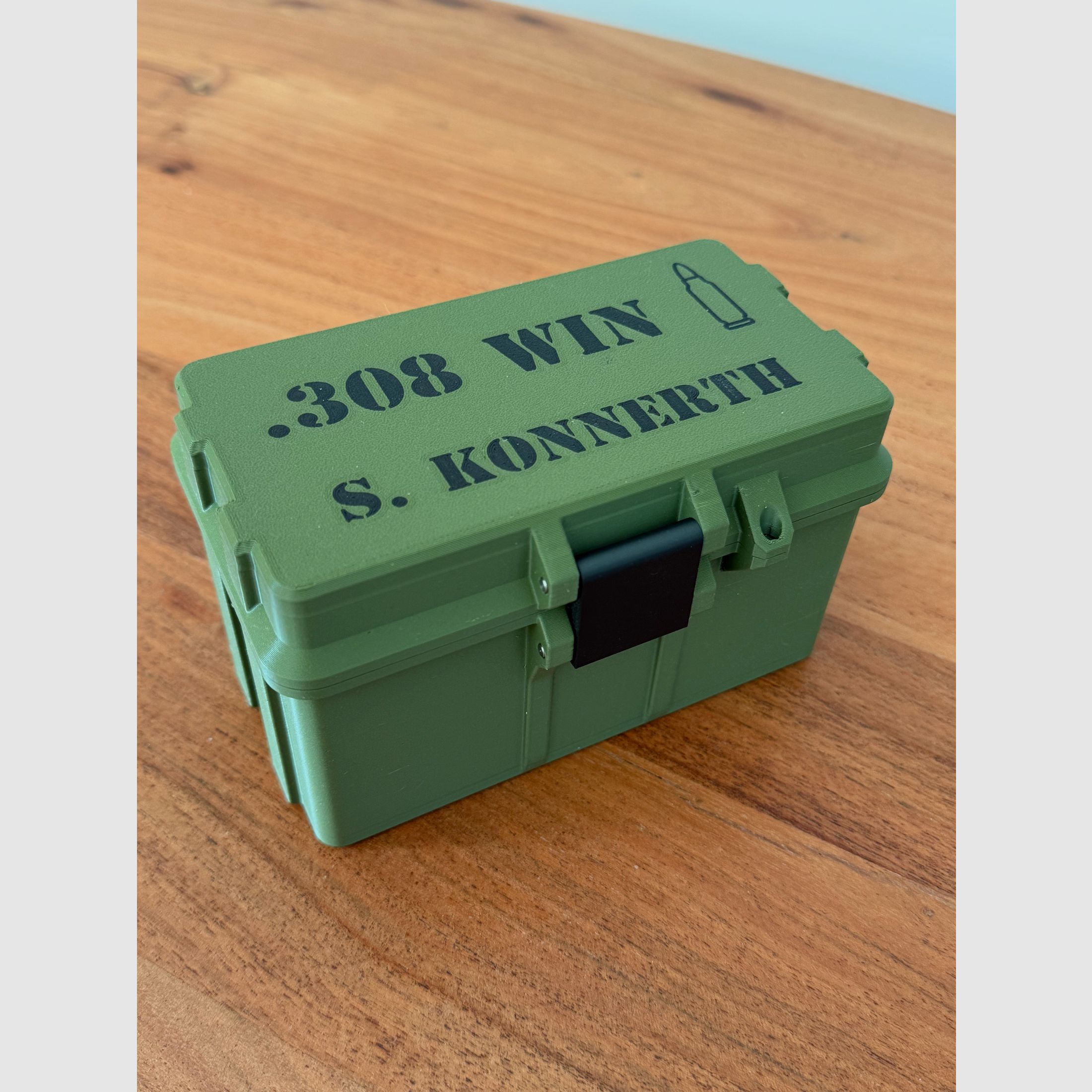 Munitionsbox .308 Win / 6,5mm Creedmoor Ammo Box Patronen Wiederladen 50 Schuss personalisierbar abschließbar optional magnetisch & mit RFID Chip für Daten