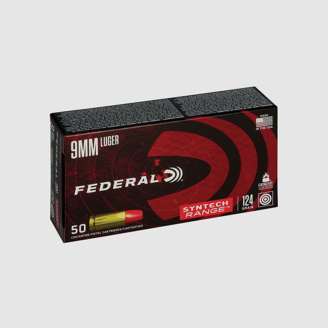 Federal Syntech Range 9mm Luger 124GR SJFN 50 cartucce