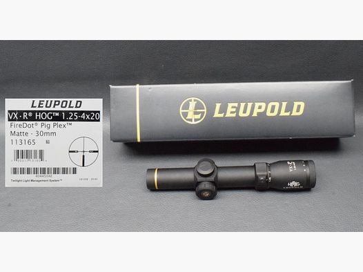 Leupold VX-R Patrol 1,25-4x20 Abs. Fire Dot 4 Leuchtabsehen, Neuware aus Geschäftsauflösung