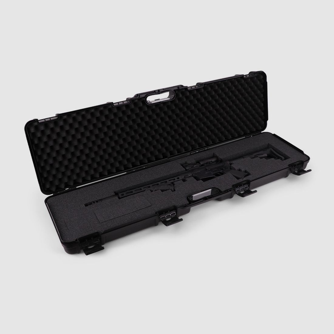 Housse de fusil d'hiver W11 117 cm pour 1 arme longue - plastique PP, 4 verrous push-pull, grille (Nuit)