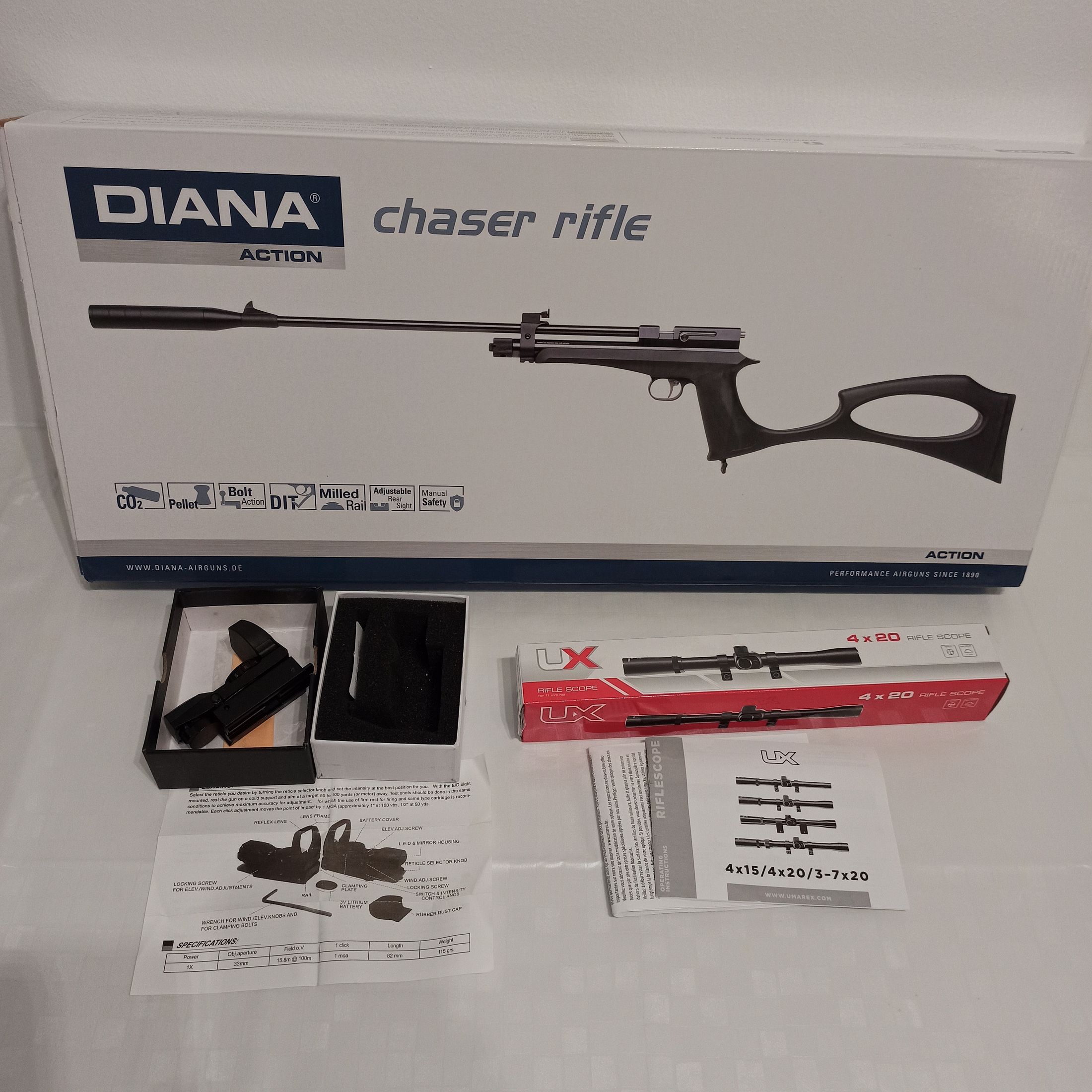*RESERVIERT* Diana Chaser Rifle Set mit viel Zubehör 