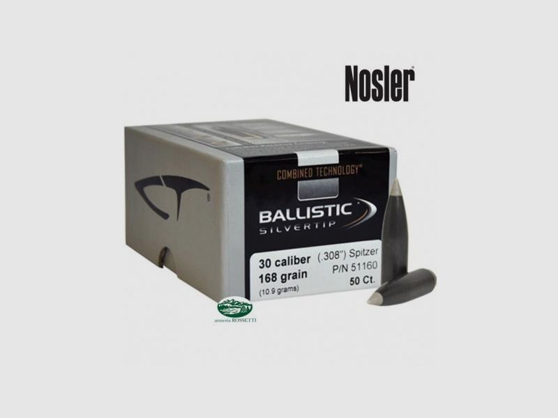 NOSLER Geschosse BALLISTIC SILVERTIP Kal.308 - 168gr. 50St. 51160