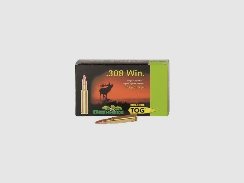 Cartridges Brenneke Cal. 308 – 165gr TOG Box 20 pcs., image 1 of 5