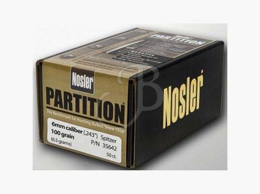 NOSLER PARTITION GESCHOSSE C 6MM GR 100