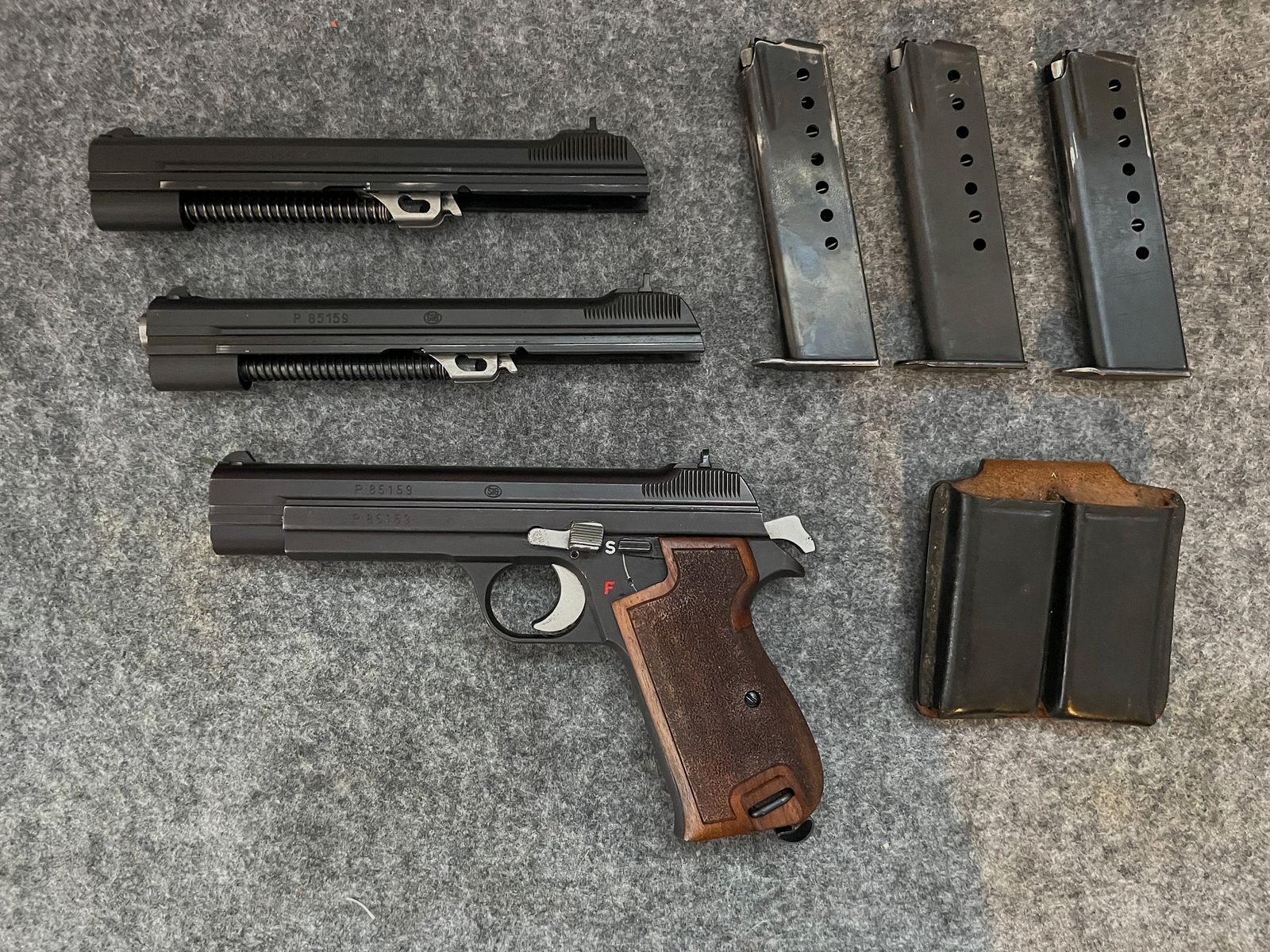 SIG Hämmerli P210 9mmvPara mit 2xWechselsystem 9mm „lang“ + 7,65 Para
