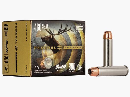 Federal Premium Swift A-Frame .460 S&W 300GR JHP 20 cartridges