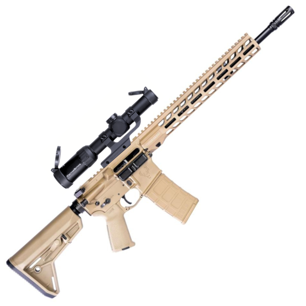 Stag Arms 15 Tactical Rifle FDE 16" + Constantine 1-8x24 FFP richtkijker (SCFF-32) + montage, afbeelding 2 van 2