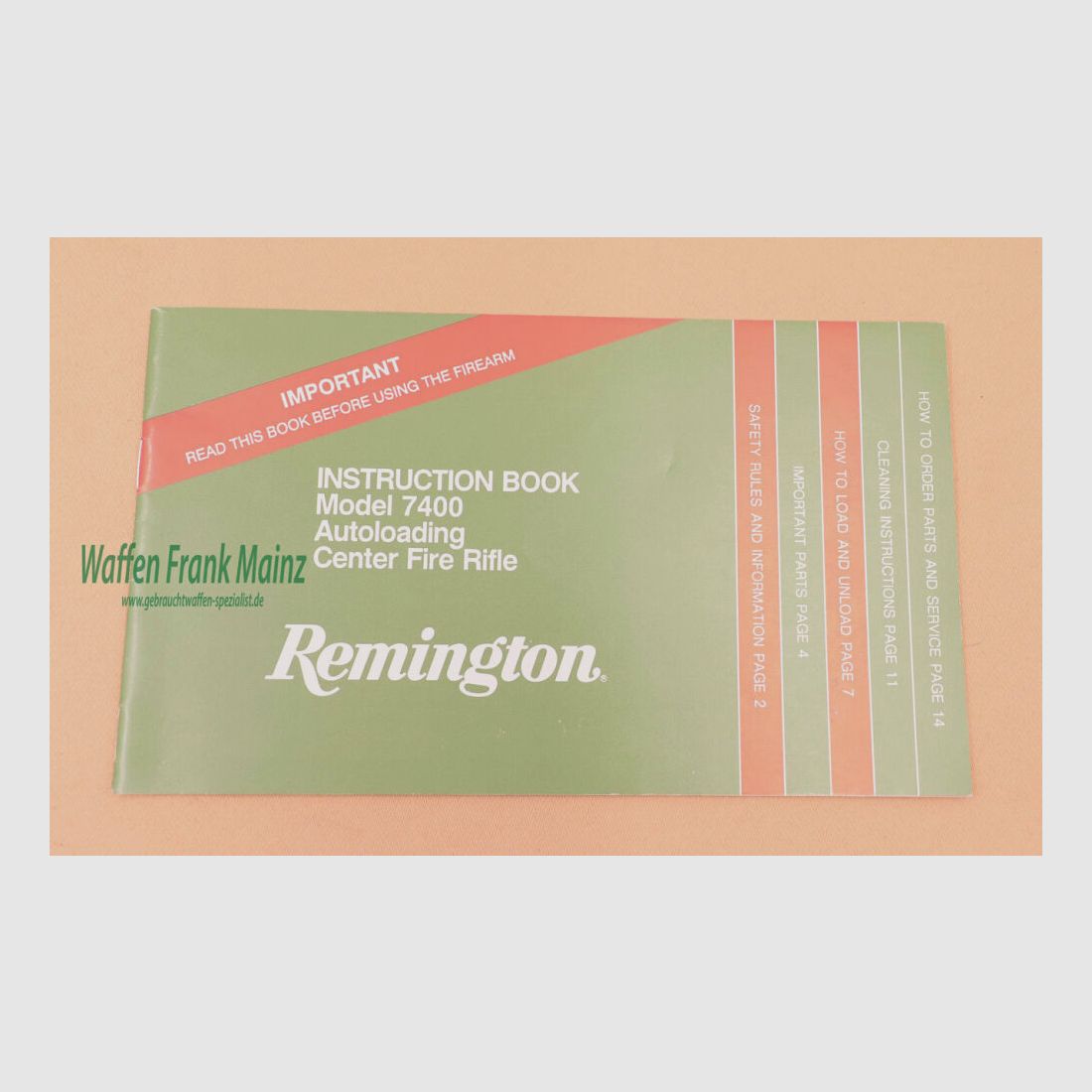 Remington - USA User Manual Mod.7400