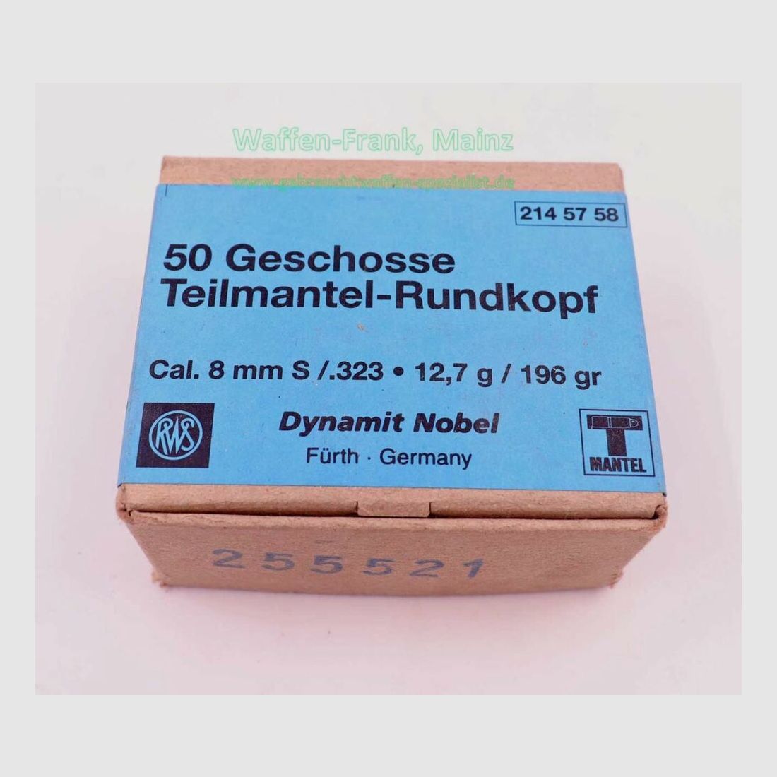 RWS (WZd.Fa.Rottweil) Büchsengeschosse 8mm (.323)