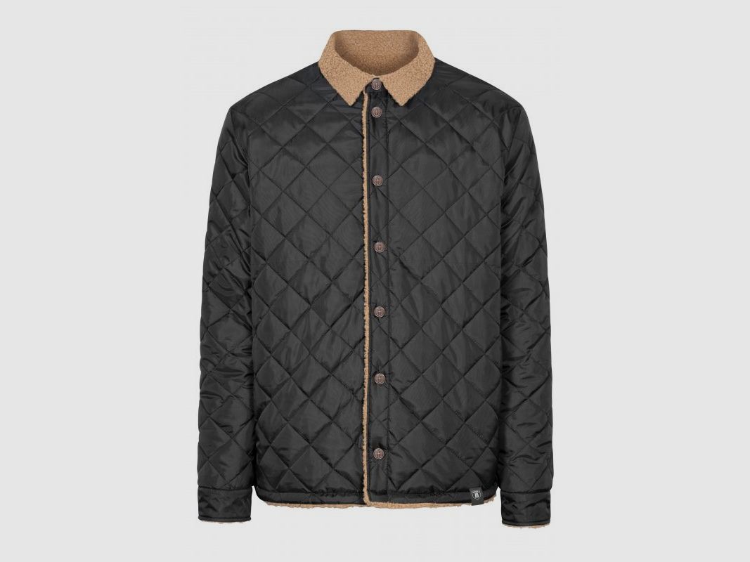 Derbe Damen Wintermantel Teddyholm Schwarz L/XL