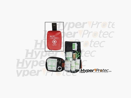 Kit de premier secours en pochette rouge