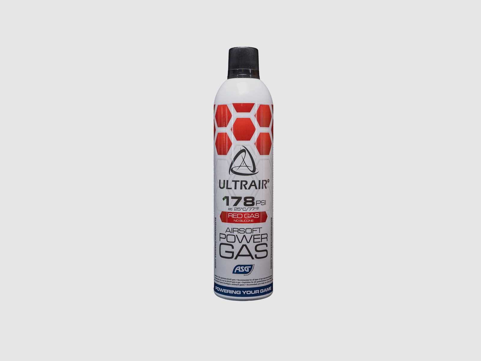 Ultrair Airsoft High Power Propellent Red Gas - 178 PSI - ohne Silikon - 570 ml