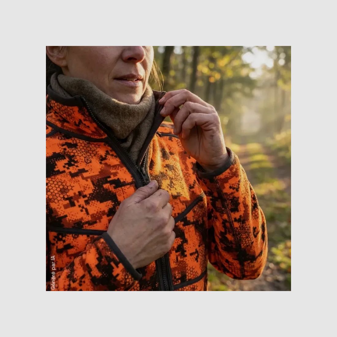 Veste réversible Anar Dulkot orange Digicamo et polaire, image 3 sur 5