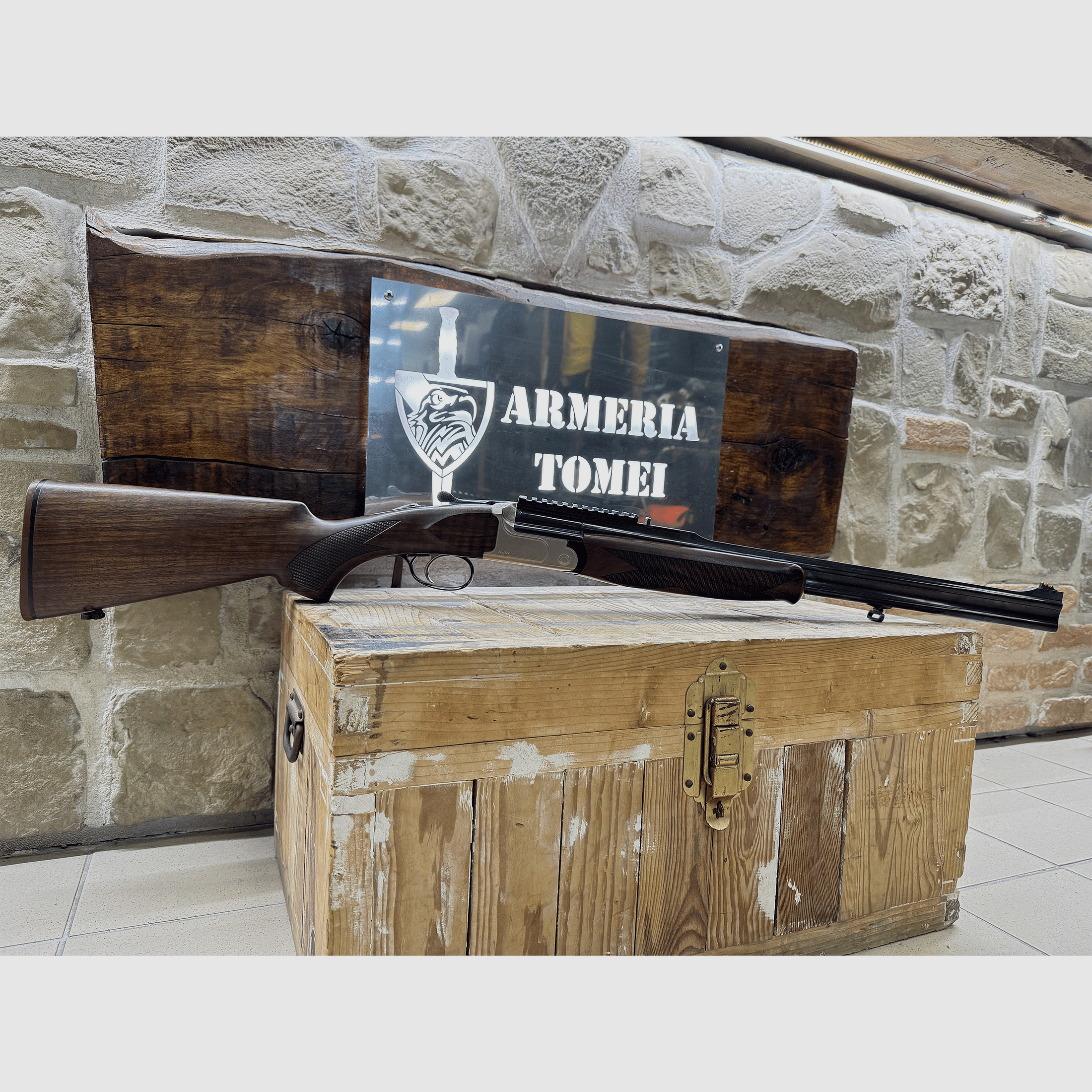 GEBRUIKT – Bockdoppelflinte – ZOLI MOD. EXPRESS KEILER kal. 8×57 JRS, afbeelding 1 van 6