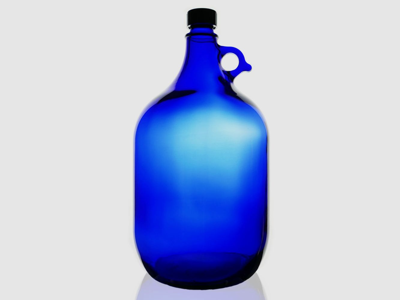 Contenitore d'acqua in vetro blu con capacità di 5 litri